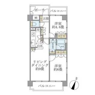 アールヴェール根津弥生坂【10階】の間取り
