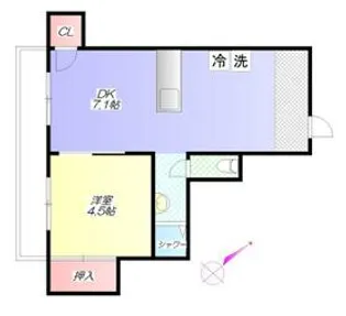 ドルチェやの【2階】の間取り