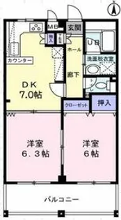 チェリーハイツⅡ【1階】の間取り
