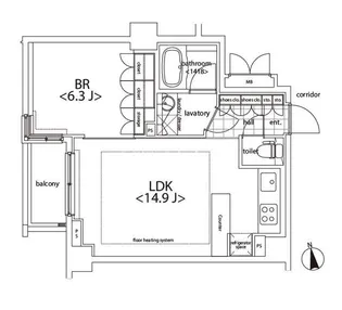 カスタリア麻布十番【4階】の間取り