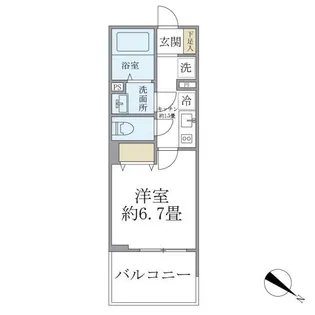フェルモ横浜桜木町【3階】の間取り