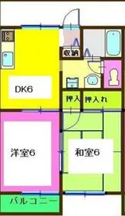 パークハイツ北畑【106号室】の間取り