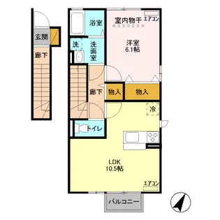 レモングラス釜井 Ⅱ【2階】の間取り