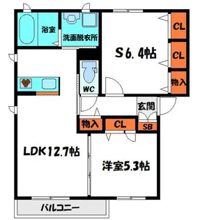 LA VITA DAINICHI【1階】の間取り