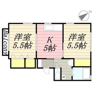 ボナール B棟【0201号室】の間取り