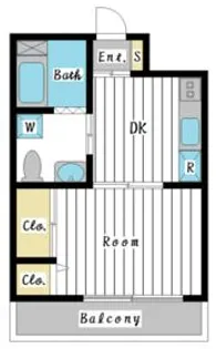 ニックハイム西六郷【4階】の間取り