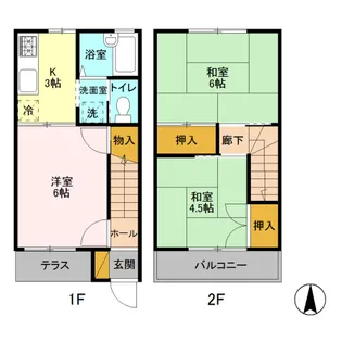 マルシンコーポ AB【B101号室】の間取り