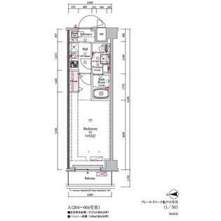 プレール・ドゥーク亀戸小村井【604号室】の間取り