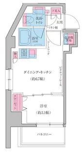 クレヴィアリグゼ雪が谷大塚【0301号室】の間取り