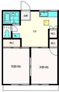 ハイツ神山1号棟【1階】の間取り