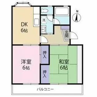 サンライズ石谷【1階】の間取り