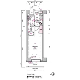プレール・ドゥーク亀戸小村井【207号室】の間取り