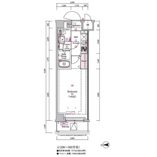 プレール・ドゥーク亀戸小村井【606号室】の間取り