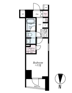 ARTESSIMO CORSO【1301号室号室】の間取り