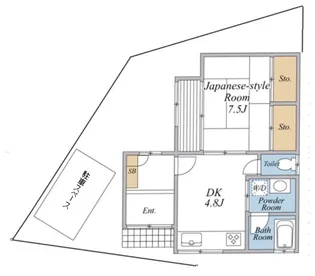 クラウディア扇【1階】の間取り