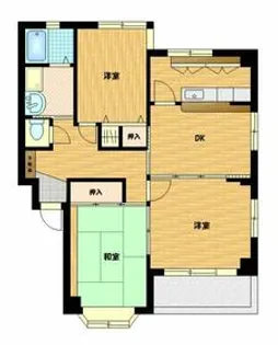 グランドハイツ百北【3-A号室】の間取り