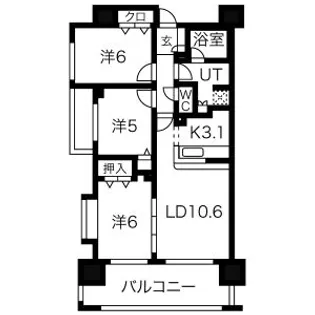 日神パレステージ大宮パルティール【12階】の間取り