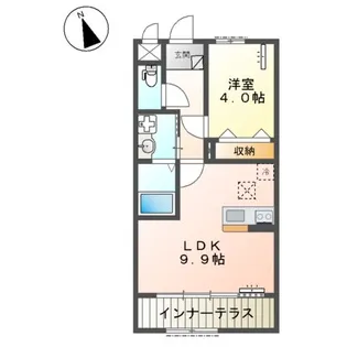 仮)阿見町中郷アパート【1階】の間取り