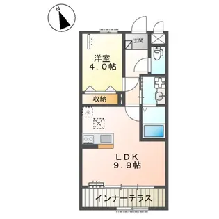 仮)阿見町中郷アパート【1階】の間取り