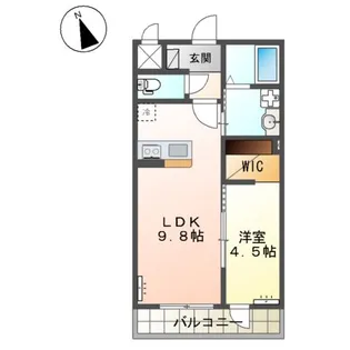 仮)阿見町中郷アパート【2階】の間取り