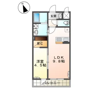 仮)阿見町中郷アパート【2階】の間取り