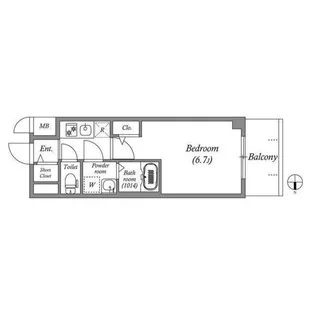 MAXIV CROS 江坂【5階】の間取り