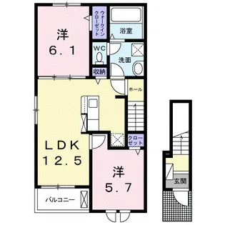 薬師プリート【2階】の間取り