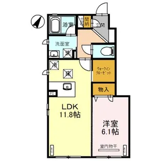 KOGAーKEYAKI ALLEYCLE A【1階】の間取り