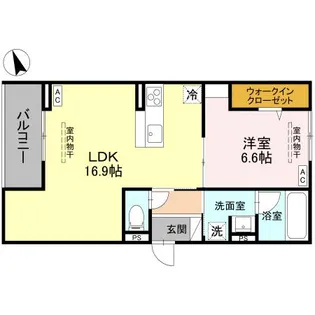TORISIAS 東城南 A A【2階】の間取り