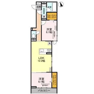 TORISIAS 東城南 A A【2階】の間取り