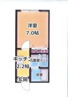 レジデンス木更津【102号室】の間取り