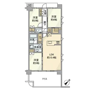 プラウド朝霞台【1階】の間取り
