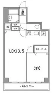 セブンハイツ芝【6階】の間取り