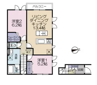 OrtensiaI オルタンシアワン【I-H号室】の間取り