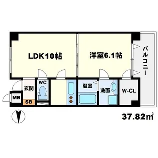 クレセント千里中央【3階】の間取り