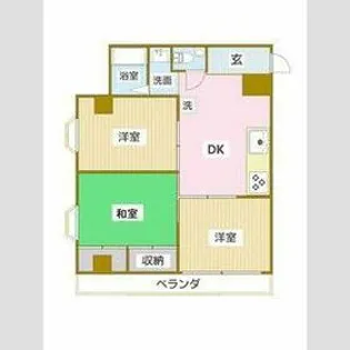 ローズガーデン八街【308号室】の間取り