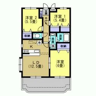 ユーミーグレース【5階】の間取り