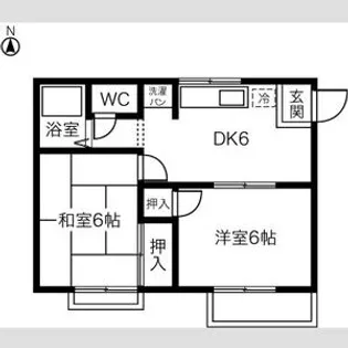 岡本ハイツ【103号室】の間取り