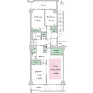 シーアイハイツ和光 H棟【10階】の間取り