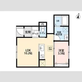 リーブルファイン吉川保【1階】の間取り