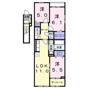 エリオス【2階】の間取り