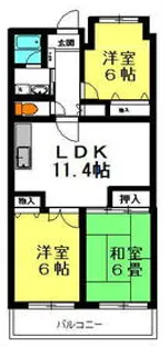 フォレスト【3階】の間取り