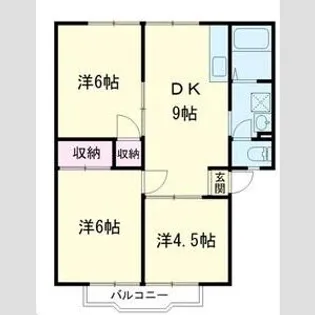 ハイツウィンディアB【101号室】の間取り
