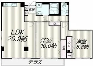 シャドーウィング洗足池【1階】の間取り
