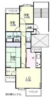 セントラルコーポ船橋 8番館【102号室】の間取り