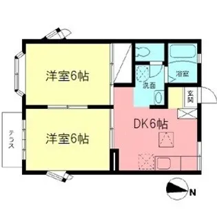 エステートピア中島【1階】の間取り