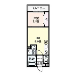 クレセント江坂【00103号室】の間取り