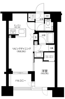 シティハウス四谷津の守坂【9階】の間取り