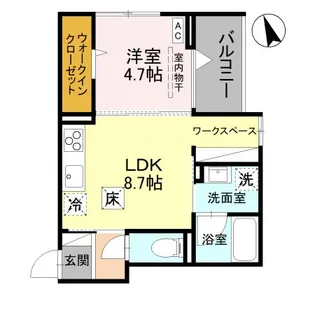 TORISIAS 東城南 B B【1階】の間取り