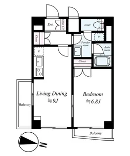 ルーブル大森山王【108号室号室】の間取り